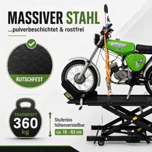 Produktbild für Hebebühne Trutzholm 35077, schwarz, für Motorrad