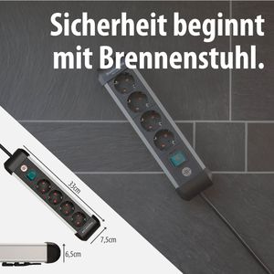 Produktbild für Steckdosenleiste Brennenstuhl Premium Alu, 1,8m