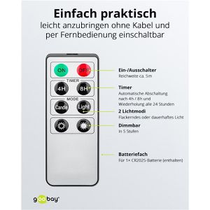 Produktbild für Christbaumkerzen Goobay 77753
