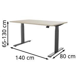 Produktbild für Schreibtisch fm-Büromöbel fouraction ahorn / anthrazit