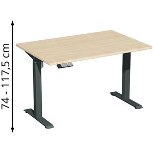 Schreibtisch Geramöbel Elevate Home, ahorn / anthrazit