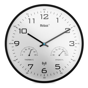 Produktbild für Wanduhr Mebus 52840, Kunststoff, analog, Funkuhr