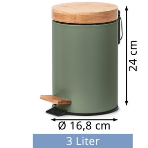 Produktbild für Mülleimer Zeller 18912, Bambus grün