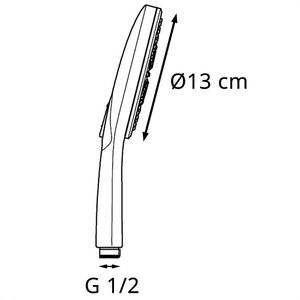Produktbild für Handbrause GROHE Rainshower SmartActive 130, supersteel