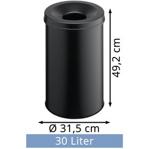 Produktbild für Papierkorb Durable Safe, 330601, schwarz