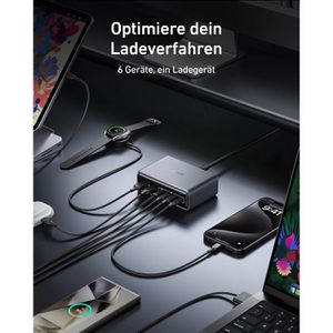 Produktbild für USB-Ladegerät Anker GaNPrime, 200 Watt