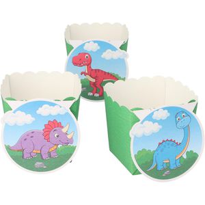 Muffinförmchen Papstar Backförmchen Dino, aus Karton