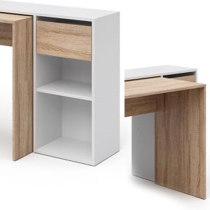 Produktbild für Schreibtisch Vicco Ben, sonoma eiche / weiß