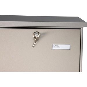 Produktbild für Briefkasten Burg-Wächter Amrum-Set, silber, aus Edelstahl