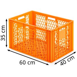 Produktbild für Eurobox Alutec Bäckerkiste, orange, 64 Liter, lebensmittelecht