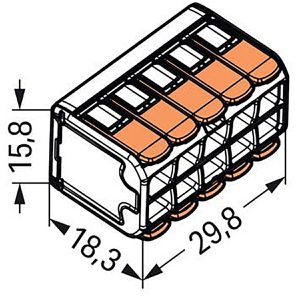 Produktbild für Verbindungsklemme Wago Compact, 221-420, 10 Leiter