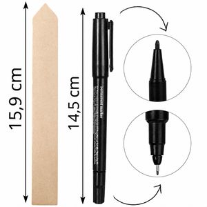 Produktbild für Pflanzenschilder OwnGrown Stecketiketten-Set, braun, Holz
