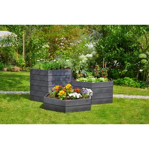 Produktbild für Hochbeet Garantia Ergo Vario 1 Wood, Kunststoff