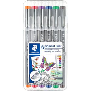 Produktbild für Fineliner Staedtler pigment liner, 30805-SSB6