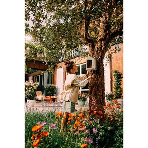 Produktbild für Vogelhaus elho Cosy, pilzbeige, aus 100% recyceltem Kunststoff