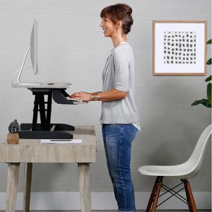 Produktbild für Schreibtischaufsatz Ergotron WorkFit-Z Mini, grau