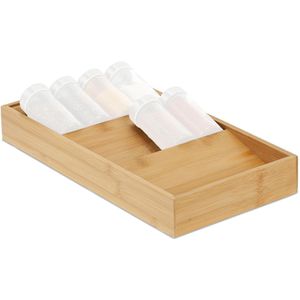 Gewürzregal Relaxdays 10039408, braun, mit 3 Fächern