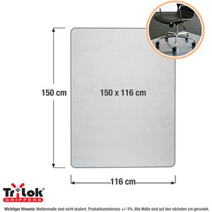 Produktbild für Bodenschutzmatte Floortex Cleartex TrYlok, transparent