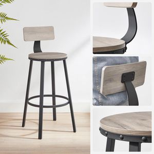 Produktbild für Barhocker Vasagle LBC026B02, mit Lehne