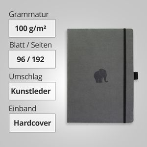 Produktbild für Notizbuch Dingbats D5101GY Wildlife, Kunstleder Hardcover