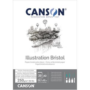 Produktbild für Zeichenblock Canson Illustration Bristol Block, A3