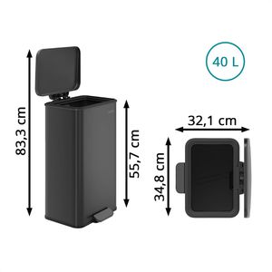 Produktbild für Mülleimer Songmics LTB540B4002 , schwarz