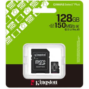 Produktbild für Micro-SD-Karte Kingston Canvas Select Plus Gen 3, 128GB