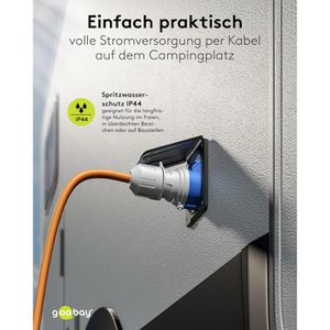 Produktbild für Verlängerungskabel Goobay 76230, für außen IP44