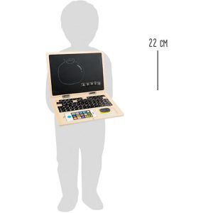 Produktbild für Lernspielzeug small-foot 11193, Holz-Laptop mit Magnet-Tafel