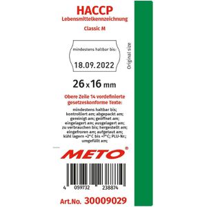 Produktbild für Preisauszeichner METO Classic M 2026, HACCP