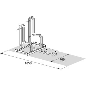 Produktbild für Fahrradständer WSM 4052, Bodenmontage / freistehend