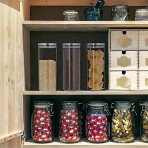 Produktbild für Vorratsglas Relaxdays 10028000 mit Edelstahldeckel