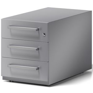 Produktbild für Rollcontainer Bisley Note, aus Metall, silber