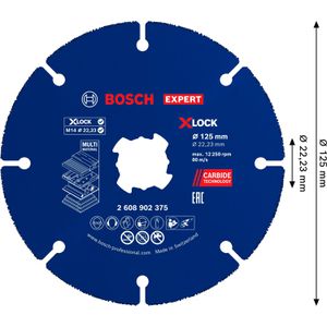 Produktbild für Trennscheibe Bosch Expert Multi Material Carbide, X-Lock