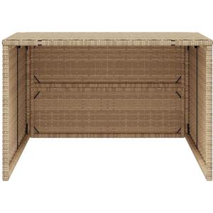 Produktbild für Mähroboter-Garage vidaXL 365407, beige, aus Polyrattan