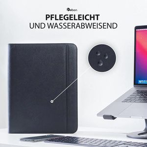 Produktbild für Schreibmappe Vebon New York, schwarz, Kunstleder