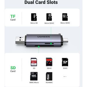 Produktbild für Kartenleser UGREEN 50706, 2 in 1, USB &amp; USB-C 3.0