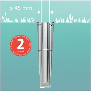Produktbild für Bodenhülse Brabantia 311444, silber, Ø 45mm