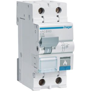 Produktbild für Brandschutzschalter Hager ARC563D, 2 TE, 13 A