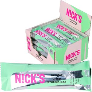 NICKS Proteinriegel low carb, Nougat Crisp, je 55g, 12 Riegel