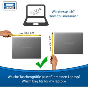 Produktbild für Laptoptasche Pedea Urban-Hip, 66066610, grau