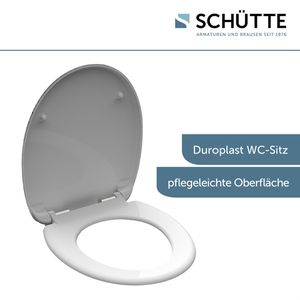 Produktbild für WC-Sitz Schütte Industrial Grey 82155, oval, aus Duroplast