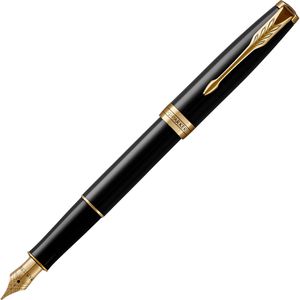 Produktbild für Füller Parker Sonnet Black Lacquer G.C., Feder F