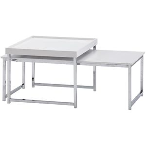 Couchtisch Wohnling WL6.500, aus Holz / Metall, weiß