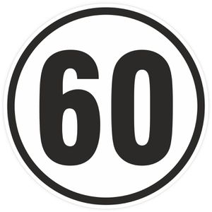 Fahrzeugkennzeichnung SafetyMarking Geschwindigkeitsschild 60