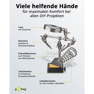 Produktbild für Löthilfe Goobay 76560, mit Lupe