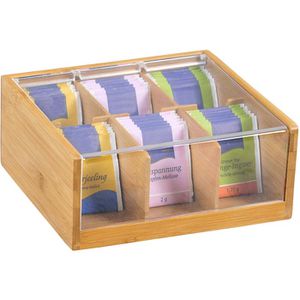 Teebox Kesper 58903, für Teebeutel, natur, aus Bambus