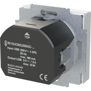 Produktbild für Steckdose Busch-Jaeger Plattform 63, 20EUCB2USBAC-84 Unterputz