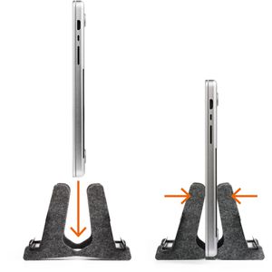 Produktbild für Laptop-Ständer Durable Vertical Effect 508058, aus Metall/Filz