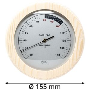 Produktbild für Saunathermometer Fischer-Feingerätebau 196T-03, Ø 155 mm